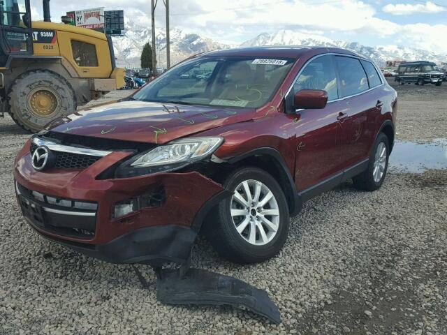 JM3TB38A380141444 - 2008 MAZDA CX-9 MAROON photo 2