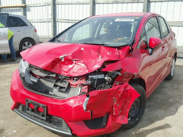 JHMGK5H57GS012116 - 2016 HONDA FIT LX RED photo 2