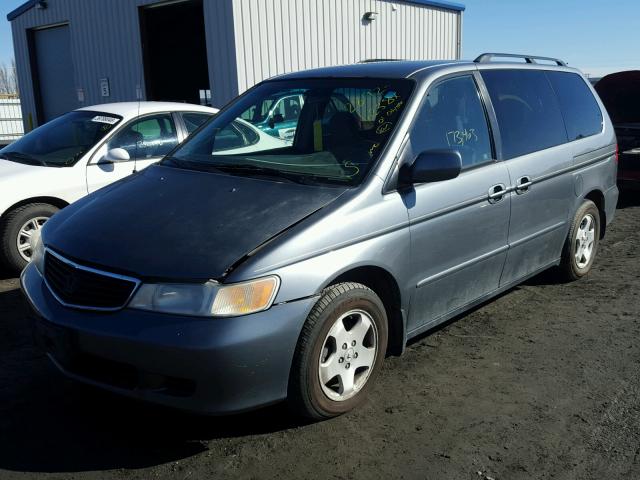 2HKRL18621H614257 - 2001 HONDA ODYSSEY EX BLUE photo 2