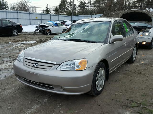 2HGES26782H585717 - 2002 HONDA CIVIC EX ოქროსფერი ფოტო 2