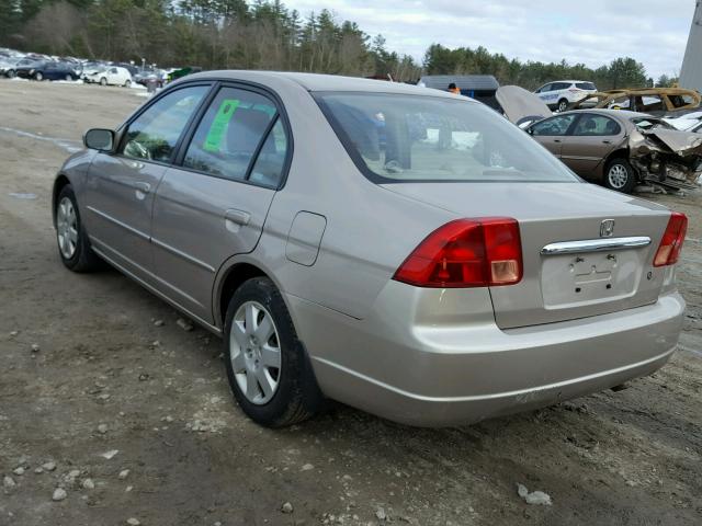 2HGES26782H585717 - 2002 HONDA CIVIC EX ოქროსფერი ფოტო 3