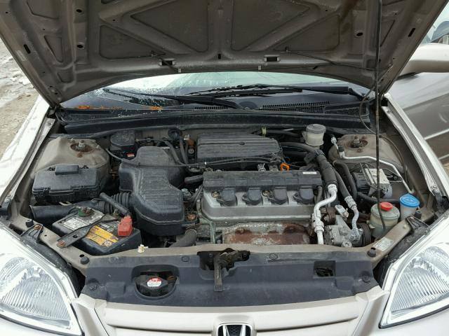 2HGES26782H585717 - 2002 HONDA CIVIC EX ოქროსფერი ფოტო 7
