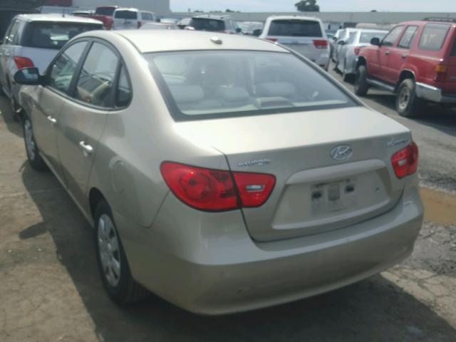 KMHDU46D18U455639 - 2008 HYUNDAI ELANTRA GL BEIGE photo 3