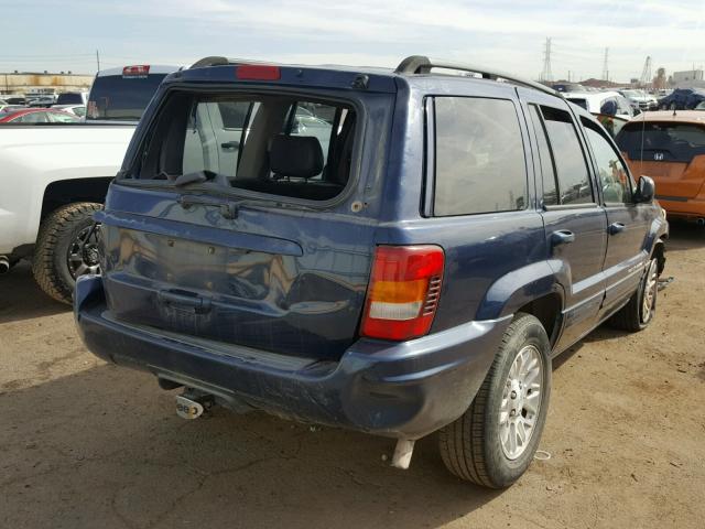 1J4GX58S42C229371 - 2002 JEEP GRAND CHER BLUE photo 4