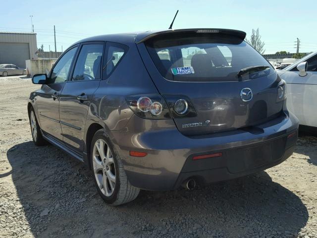 JM1BK343781161914 - 2008 MAZDA 3 HATCHBAC GRAY photo 3