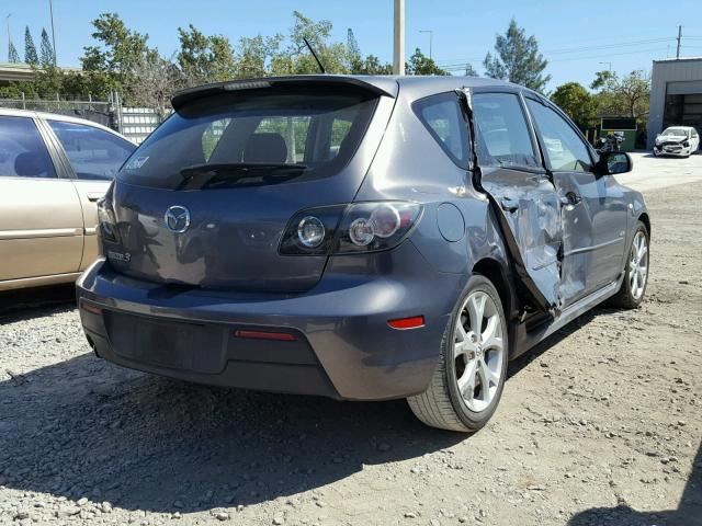 JM1BK343781161914 - 2008 MAZDA 3 HATCHBAC GRAY photo 4