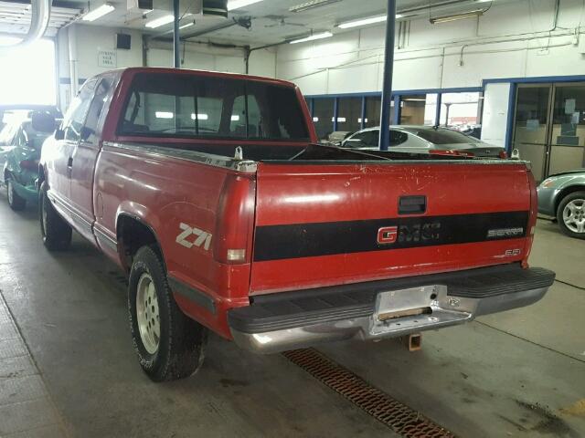 2GTEK19K8M1533119 - 1991 GMC SIERRA RED photo 3