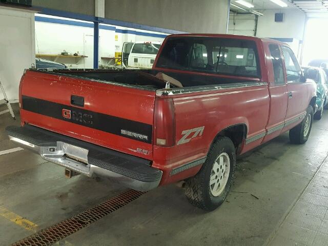 2GTEK19K8M1533119 - 1991 GMC SIERRA RED photo 4