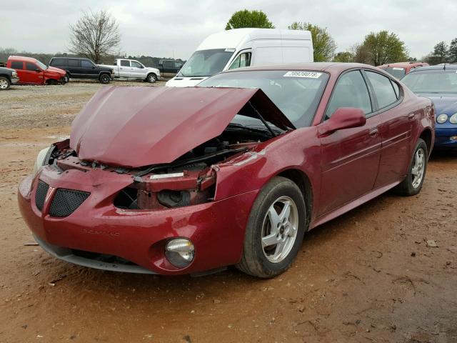 2G2WP522141208842 - 2004 PONTIAC GRAND PRIX BURGUNDY photo 2