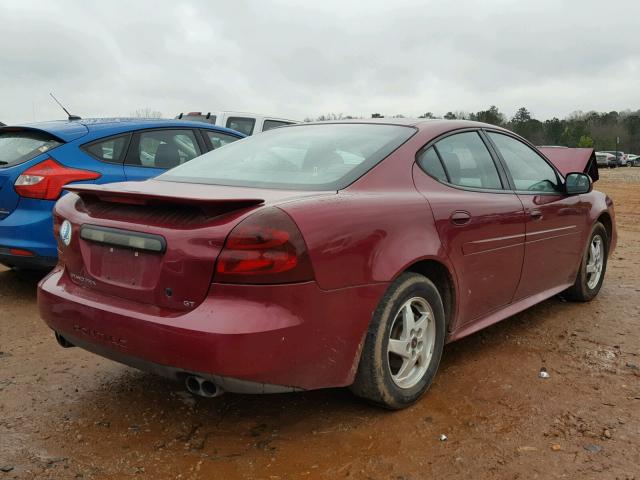 2G2WP522141208842 - 2004 PONTIAC GRAND PRIX BURGUNDY photo 4