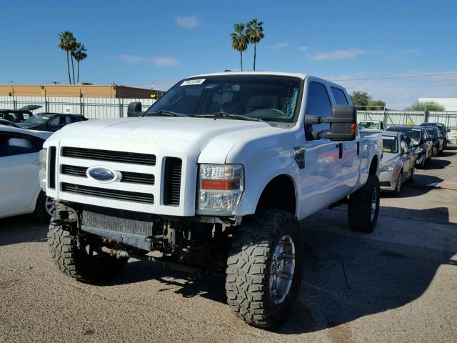 1FTSW21R48EE16373 - 2008 FORD F250 SUPER WHITE photo 2