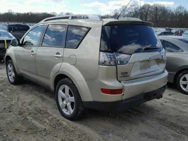 JA4MS41X48Z019862 - 2008 MITSUBISHI OUTLANDER BEIGE photo 3