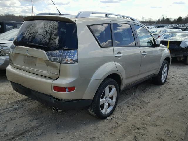 JA4MS41X48Z019862 - 2008 MITSUBISHI OUTLANDER BEIGE photo 4