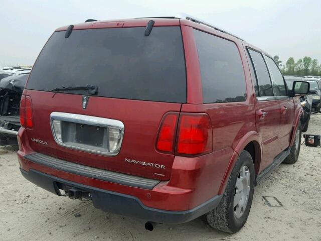 5LMFU27525LJ09229 - 2005 LINCOLN NAVIGATOR RED photo 4