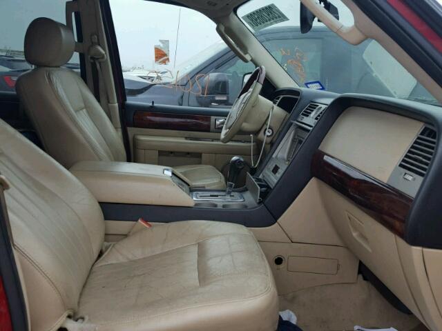 5LMFU27525LJ09229 - 2005 LINCOLN NAVIGATOR RED photo 5