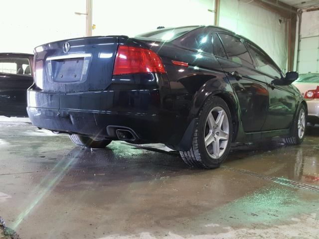 19UUA66255A067402 - 2005 ACURA TL BLACK photo 4