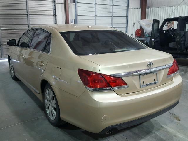 4T1BK3DB1BU378142 - 2011 TOYOTA AVALON BAS BEIGE photo 3