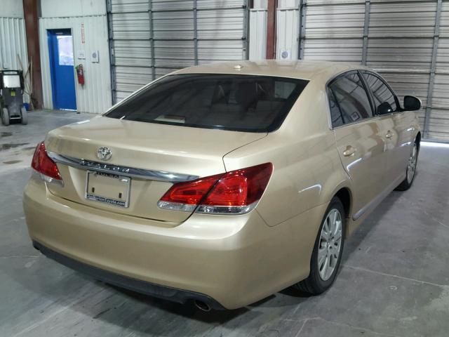 4T1BK3DB1BU378142 - 2011 TOYOTA AVALON BAS BEIGE photo 4