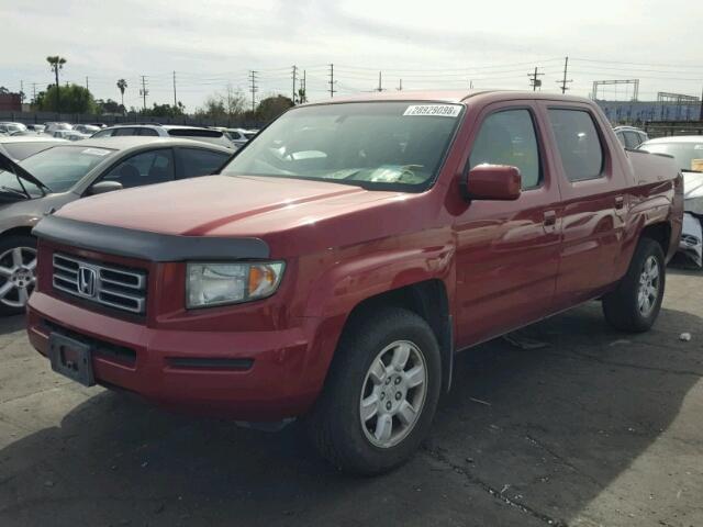 2HJYK16596H534118 - 2006 HONDA RIDGELINE RED photo 2