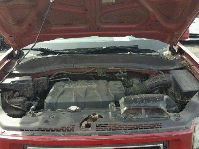 2HJYK16596H534118 - 2006 HONDA RIDGELINE RED photo 7