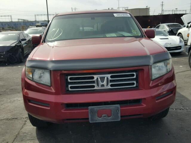 2HJYK16596H534118 - 2006 HONDA RIDGELINE RED photo 9