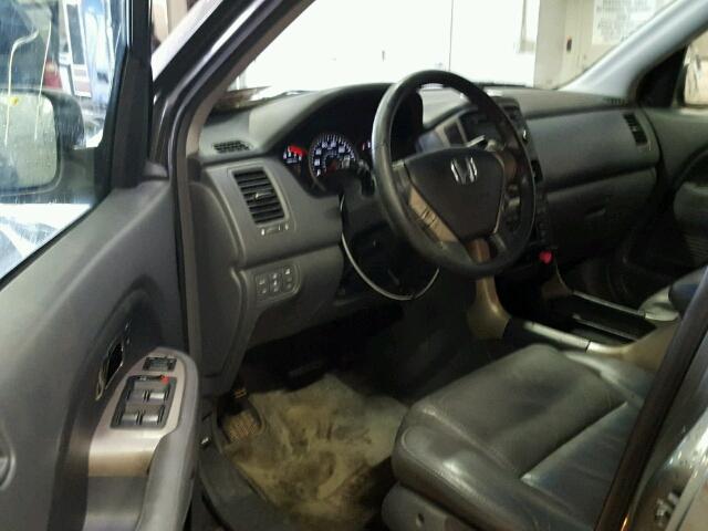 5FNYF28577B036048 - 2007 HONDA PILOT EXL GRAY photo 9