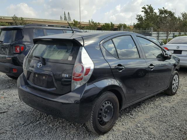 JTDKDTB34C1519170 - 2012 TOYOTA PRIUS C BLACK photo 4