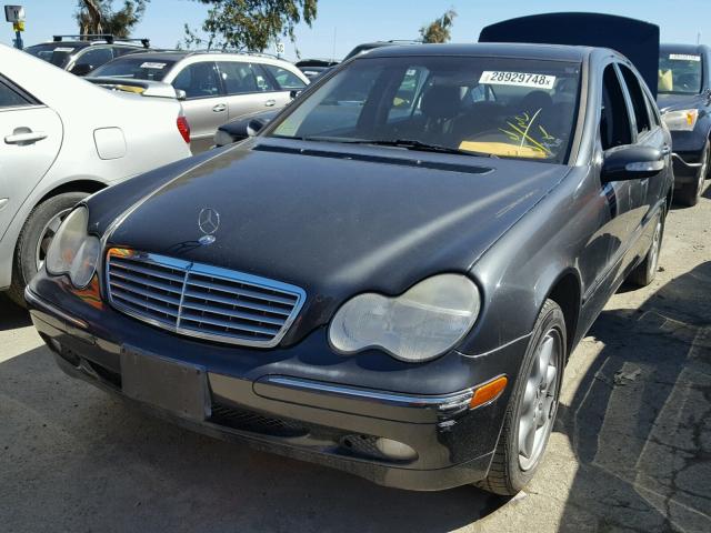 WDBRF64J02F190988 - 2002 MERCEDES-BENZ C 320 BLACK photo 2