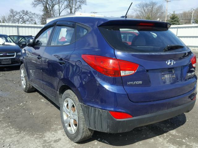 KM8JT3AC1AU071302 - 2010 HYUNDAI TUCSON GLS BLUE photo 3