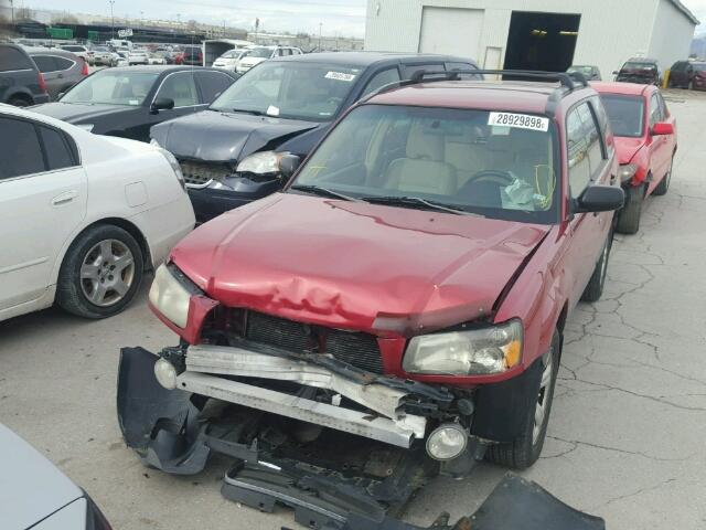 JF1SG63683H741810 - 2003 SUBARU FORESTER 2 RED photo 2