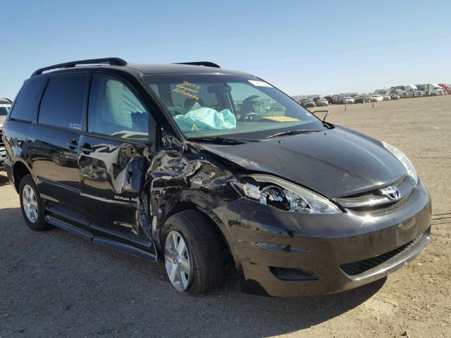 5TDZK23C28S123309 - 2008 TOYOTA SIENNA CE BLACK photo 1