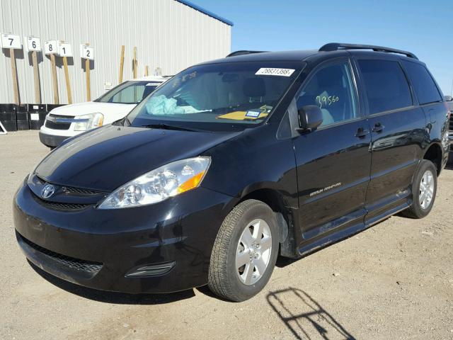 5TDZK23C28S123309 - 2008 TOYOTA SIENNA CE BLACK photo 2