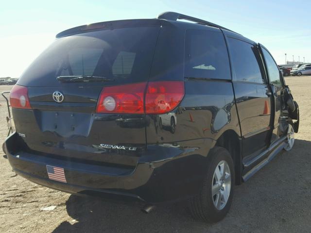 5TDZK23C28S123309 - 2008 TOYOTA SIENNA CE BLACK photo 4