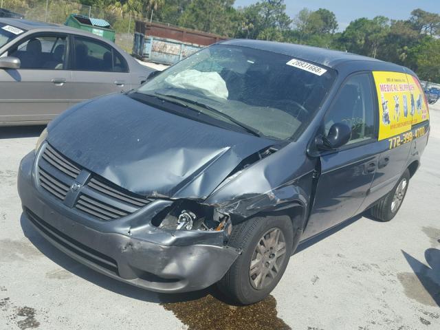 1D4GP25B27B149253 - 2007 DODGE CARAVAN SE GREEN photo 2