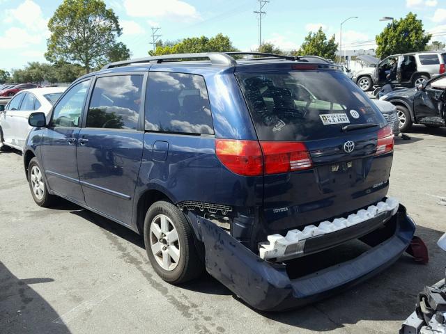 5TDZA23C94S166283 - 2004 TOYOTA SIENNA CE BLUE photo 3