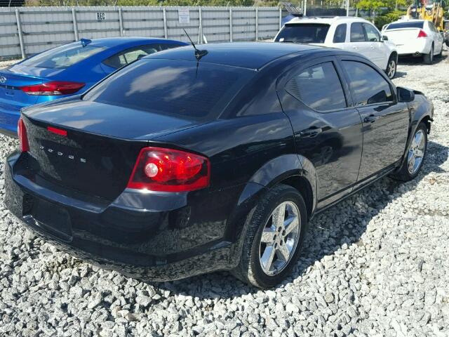 1C3CDZAB2CN141394 - 2012 DODGE AVENGER SE BLACK photo 4