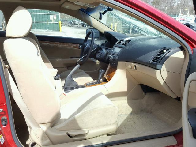 1HGCM72795A005995 - 2005 HONDA ACCORD EX RED photo 5