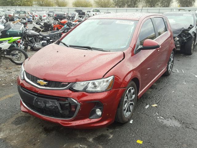 1G1JD6SB2H4155821 - 2017 CHEVROLET SONIC LT BURGUNDY photo 2