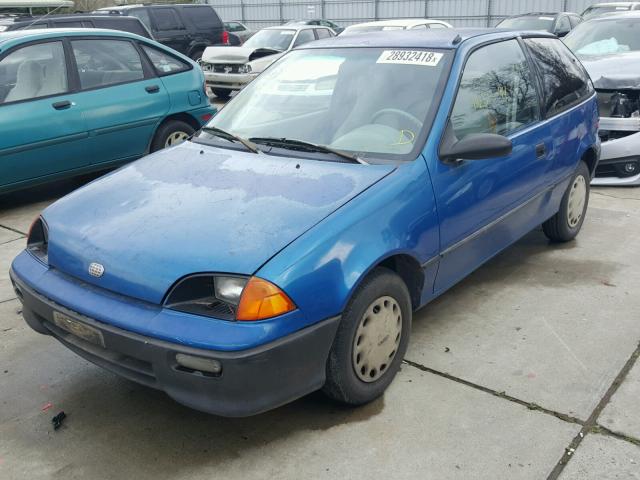 2C1MR2468R6735733 - 1994 GEO METRO BLUE photo 2