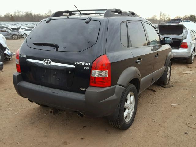 KM8JN72D05U213038 - 2005 HYUNDAI TUCSON GLS BLACK photo 4