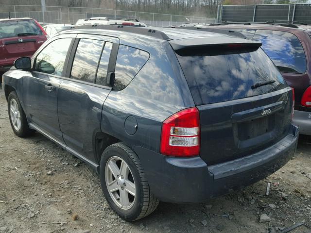 1J8FT47W07D181129 - 2007 JEEP COMPASS BLUE photo 3