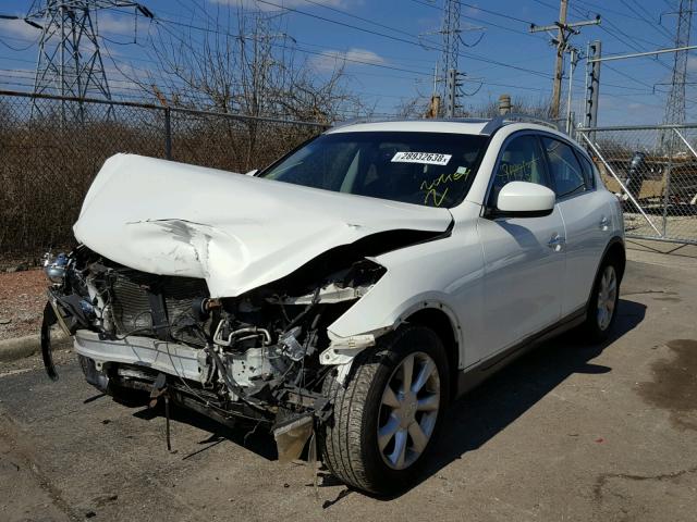 JNKAJ09F38M350539 - 2008 INFINITI EX35 BASE WHITE photo 2