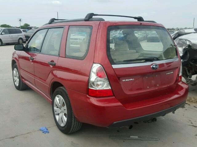 JF1SG63678G710786 - 2008 SUBARU FORESTER MAROON photo 3