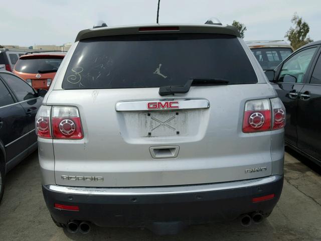 1GKEV33707J164746 - 2007 GMC ACADIA SLT SILVER photo 9