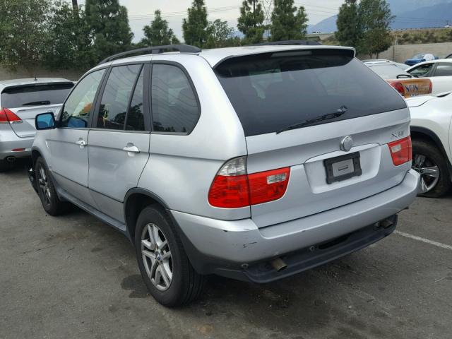 5UXFA13524LU40521 - 2004 BMW X5 3.0I SILVER photo 3