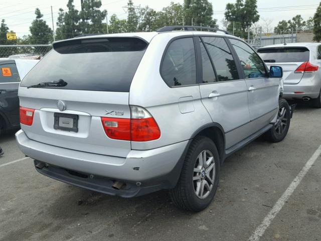 5UXFA13524LU40521 - 2004 BMW X5 3.0I SILVER photo 4