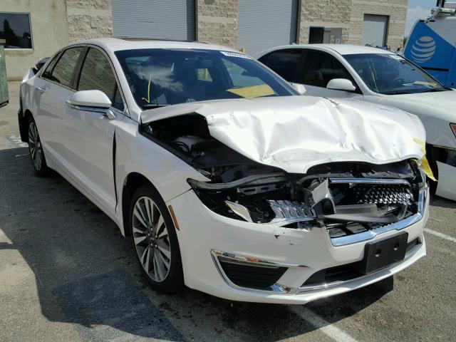 3LN6L5MUXHR655494 - 2017 LINCOLN MKZ HYBRID WHITE photo 1