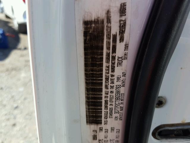 3D7TP2CT9BG580783 - 2011 DODGE RAM 2500 WHITE photo 10