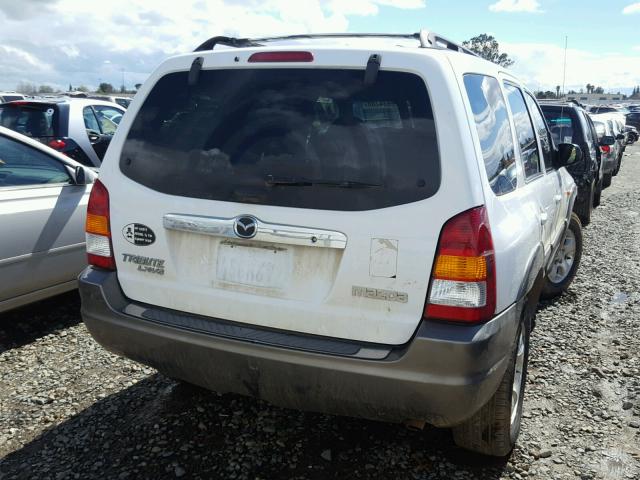 4F2YU08161KM32294 - 2001 MAZDA TRIBUTE LX WHITE photo 4