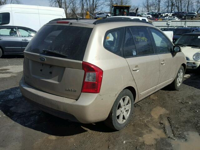 KNAFG526287155914 - 2008 KIA RONDO LX TAN photo 4